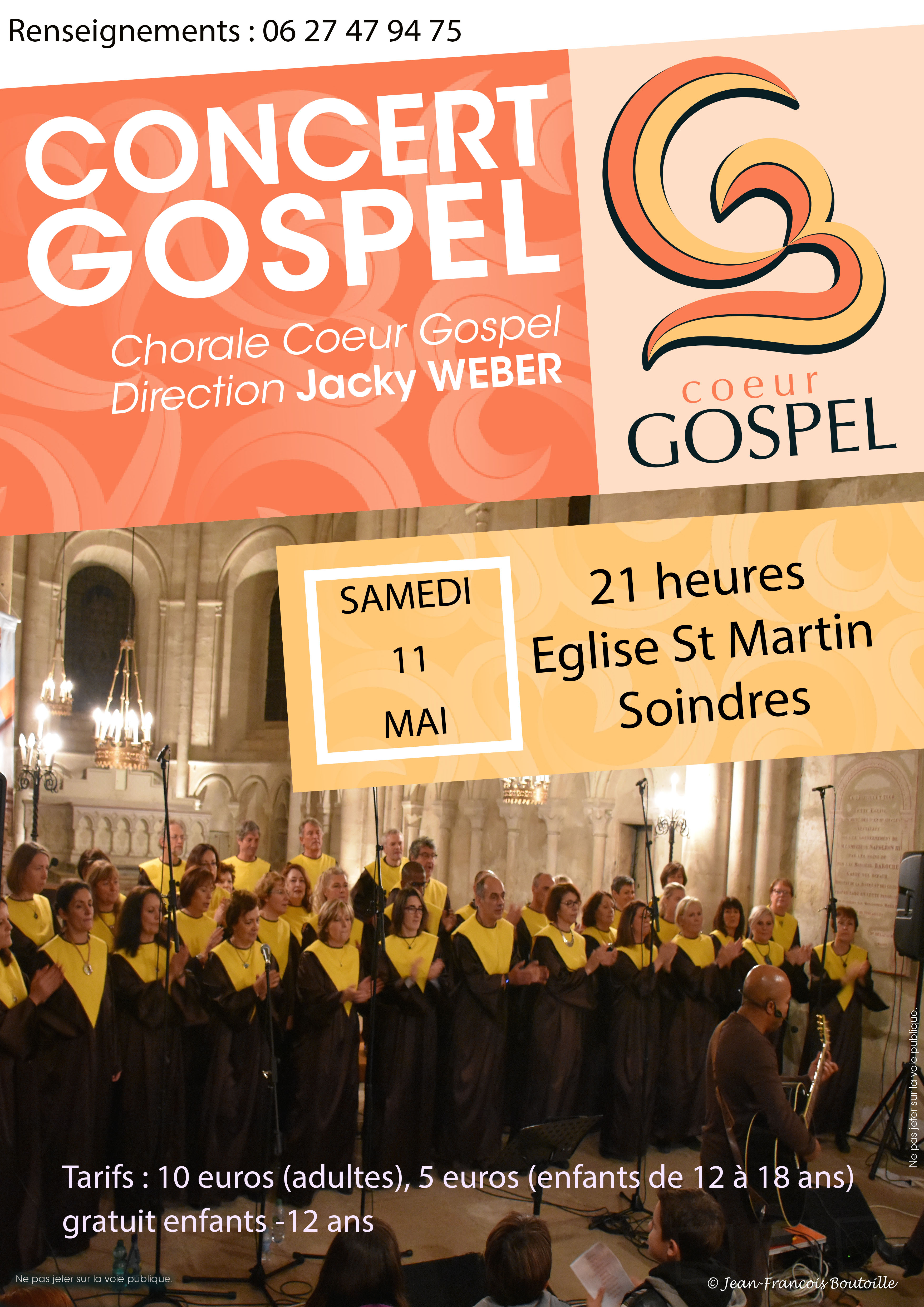 affiche soindres Chorale Coeur Gospel